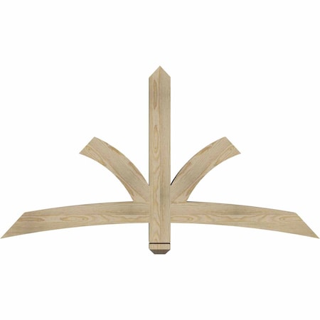 Ekena Millwork Davenport Rough Sawn Timber Gable Bracket, Douglas Fir, 60"W x 32"H x 4"D x 4"F, 13/12 Pitch GBW060X32X0404DAV00RDF